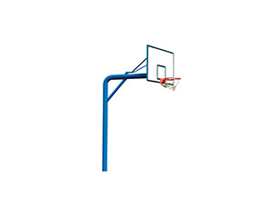 六寸独臂圆管篮球架(复合篮板) 伸臂≥1.8m